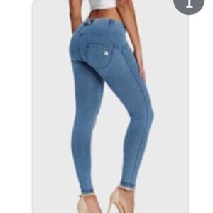 WR.UP® Denim - Mid Rise - Full Length - Light Blue + Blue Stitching XS / Light B